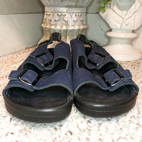 Birkenstock Tatami Nebraska Navy Nubuck, Slingback Sandal-Men's Size 15 Narrow - Picture 4 of 9